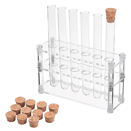 Acrylic Multi-Use Colorimetrical Cylinder Tube Display Racks DIY-OC0013-10A-1