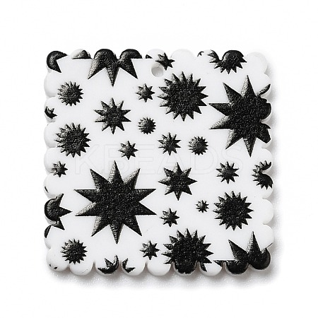 Opaque Acrylic Pendants SACR-P014-12A-1