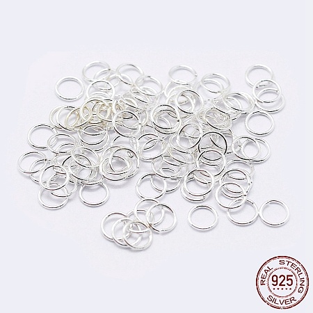 925 Sterling Silver Open Jump Rings STER-F036-02S-0.9x4mm-1