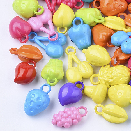 Opaque Plastic Acrylic Fruit Pendants X-MACR-J086-M-1