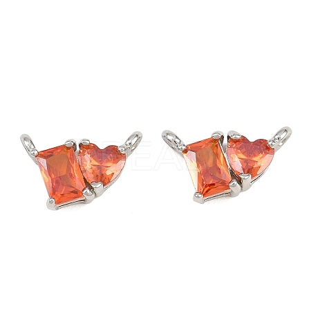 Brass Pave Cubic Zirconia Charms CU-CBA6A75-04P-03-1
