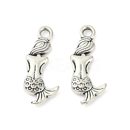 Tibetan Style Alloy Mermaid Pendants LS-TIBEP-5402-AS-LF-1