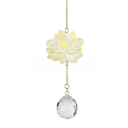 Brass Hollow Lotus Hanging Ornaments LS-HJEW-E012-03G-03-1