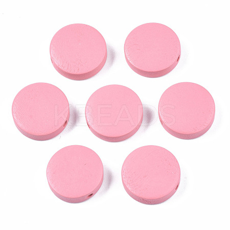 Painted Natural Poplar Wood Beads WOOD-S045-063A-06-1