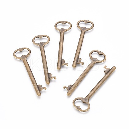Tibetan Style Zinc Alloy Key Big Pendants X-EA11911Y-AB-1