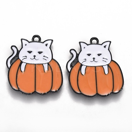 Autumn Theme Alloy Enamel Pendants ENAM-J649-06B-02-1