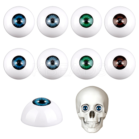 8Pcs 4 Colors Acrylic Craft Eye DOLL-GA0001-17B-1