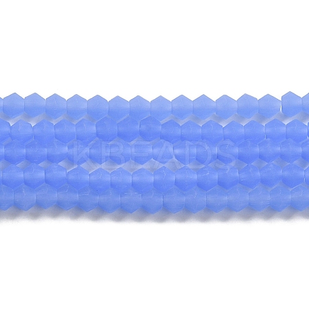 Imitation Jade Frosted Glass Bead Strands EGLA-A039-J4mm-MD04-1