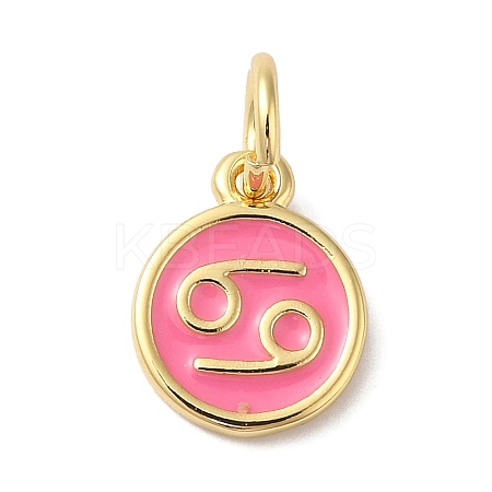 Real 18K Gold Plated Brass Enamel Charms KK-L216-001G-B04-1