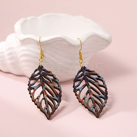 Wood Dangle Earrings for Women WG26A13-05-1