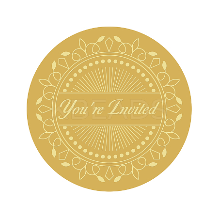 Self Adhesive Gold Foil Embossed Stickers DIY-WH0211-028-1