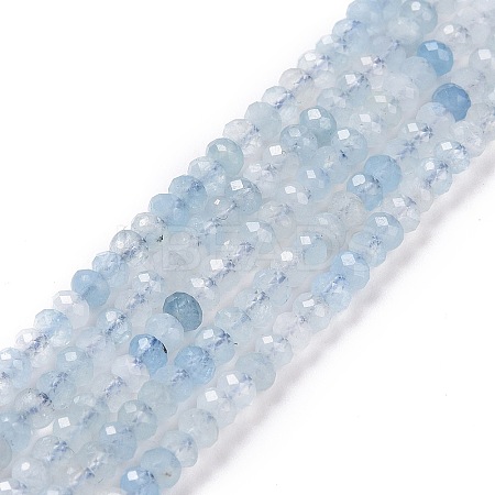Natural Aquamarine Beads Strand G-E591-02-1