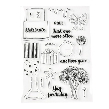Silicone Clear Stamps DIY-A013-06-1