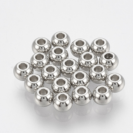 Tarnish Resistant 201 Stainless Steel Spacer Beads STAS-T033-61A-1