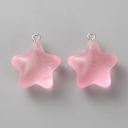 Luminous Tansparent Acrylic Pendants LS-LACR-WH0071-01-1