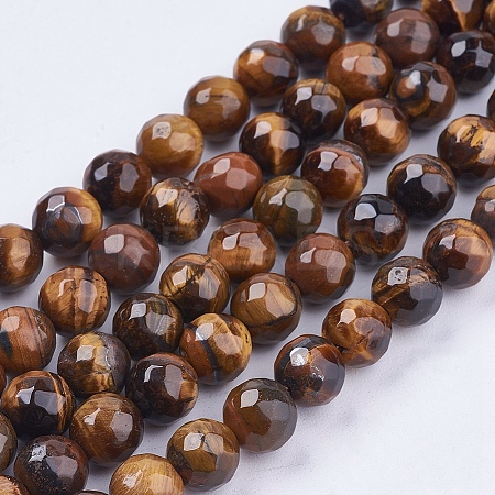 Natural Tiger Eye Round Bead Strands LS-G-R203-8mm-1