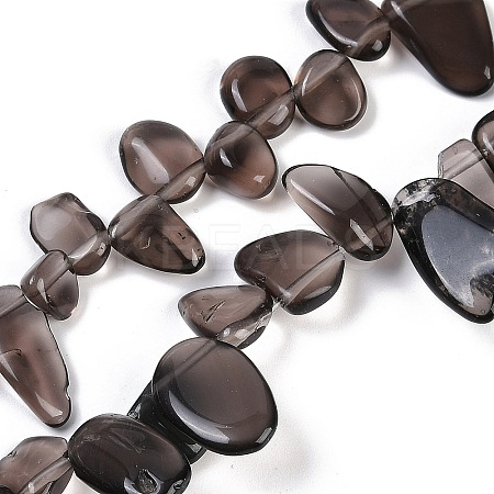 Natural Ice Obsidian Nuggets Beads Strands G-B125-A02-01-1