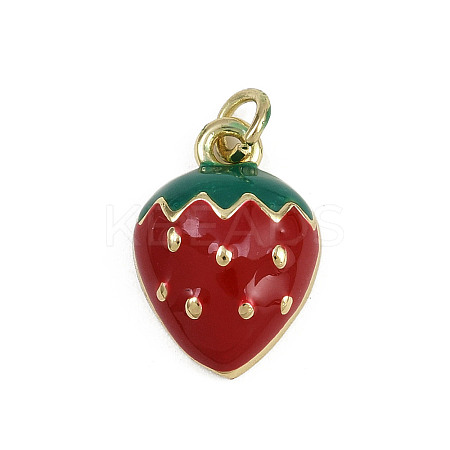 Brass Enamel Pendants KK-D409-44G-B-1