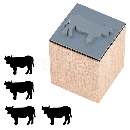 Wooden Stamps with Rubber DIY-WH0002-65B-1