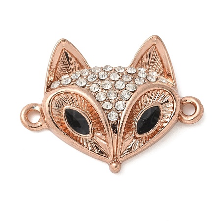 Alloy Crystal Rhinestone Fox Connector Links Charms FIND-M052-04KCG-NR-1