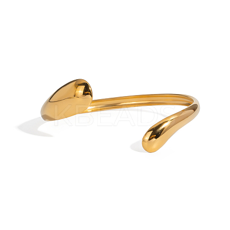304 Stainless Steel Open Cuff Bangles for Women OV2068-1-1