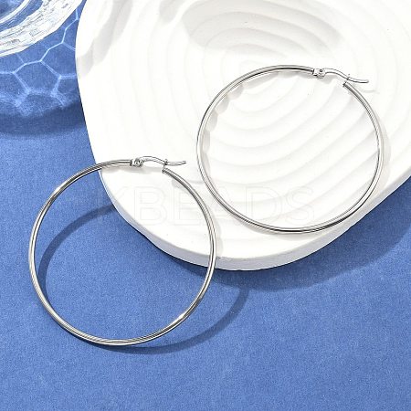 Tarnish Resistant 304 Stainless Steel Big Hoop Earrings X-EJEW-F105-04P-1