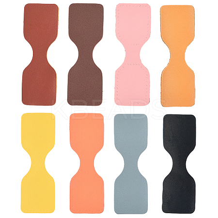 8 Bags 8 Colors Cowhide Purse Suspension Clasps Bag Strap Connector Fabric PURS-CL0001-04A-1
