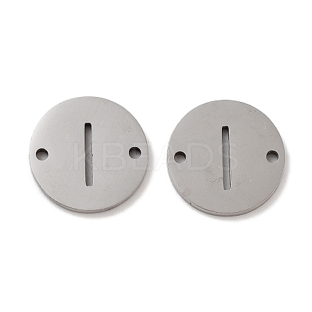 Non-Tarnish 201 Stainless Steel Hollow Flat Round Links FIND-R149-03I-P-1