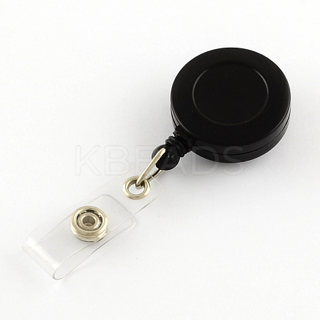 Plastic Clip-On Retractable Badge Holders X-AJEW-R037-03-1