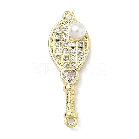 Brass Micro Pave Clear Cubic Zirconia Pendants LS-KK-I476-10G-1