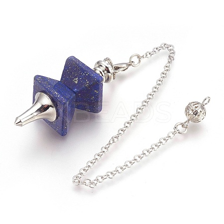 Natural Lapis Lazuli Dowsing Pendulums KK-F756-09E-1