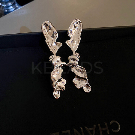 Silver Needle Silver Earrings Fashion Metal Earrings Simple Design Earrings TV7290-1-1