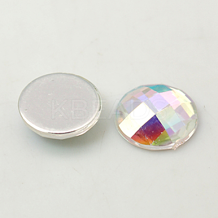 Imitation Taiwan Acrylic Rhinestone Flat Back Cabochons GACR-D002-12mm-17-1