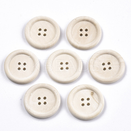 Natural Wood Buttons WOOD-N006-87A-01-1