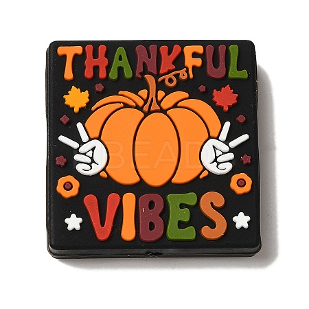 Thanksgiving Theme Silicone Beads SIL-S006-05B-1