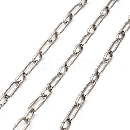 304 Stainless Steel Oval Link Chains CHS-A016-71P-A-1