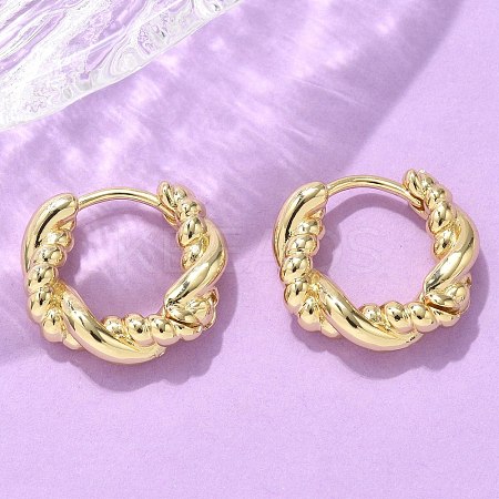 Brass Hoop Earrings EJEW-Q015-03G-02-1