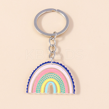 Acrylic Rainbow Pendant Keychain RABO-PW0001-078F-1