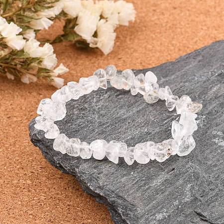 Valentines Day for Lovers Ideas Crystal Chips Stretch Bracelets X-BJEW-JB01308-07-1