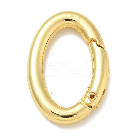 Rack Plating Brass Springs Gate Rings KK-L224-090G-1