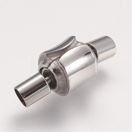 Tarnish Resistant 304 Stainless Steel European Clasps with Cord Ends STAS-F083-14P-1