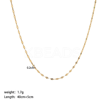 Stainless Steel Coffee Bean Chain Necklaces PW-WG8A4BA-09-1
