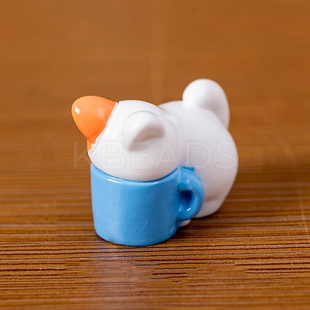 Resin Cat Shape Miniature Ornaments PW-WG8279B-02-1
