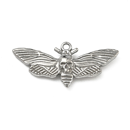 304 Stainless Steel Pendants STAS-P446-06P-1