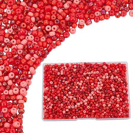 150G Opaque & Transparent Inside Colours Glass Seed Beads SEED-HY0001-37B-1