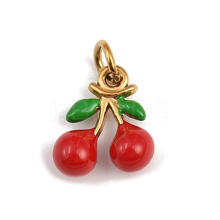 304 Stainless Steel Enamel Pendants Ion Plating(IP) STAS-I349-01G-01-1