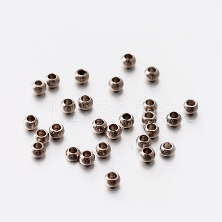 Rondelle 201 Stainless Steel Spacer Beads X-STAS-E082-09-1