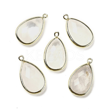 Natural Dyed Quartz Crystal Faceted Pendants G-M431-17G-01-1