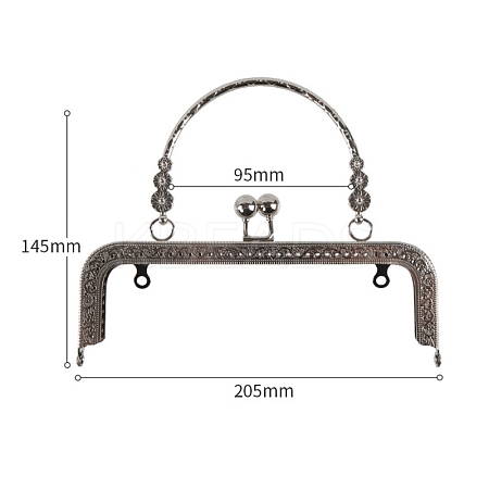 Alloy Kiss Lock Purse Frame Handle PW-WG82AEE-04-1