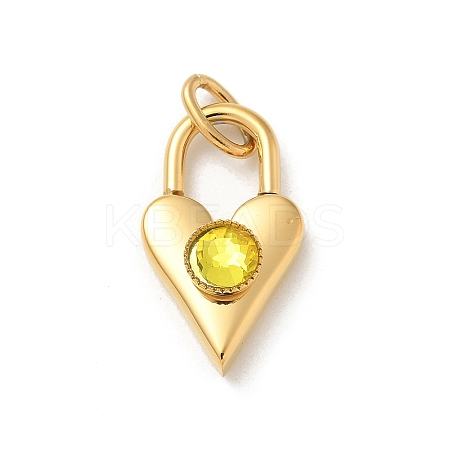 Ion Plating(IP) 304 Stainless Steel with Rhinestone Pendants STAS-G351-10G-11-1